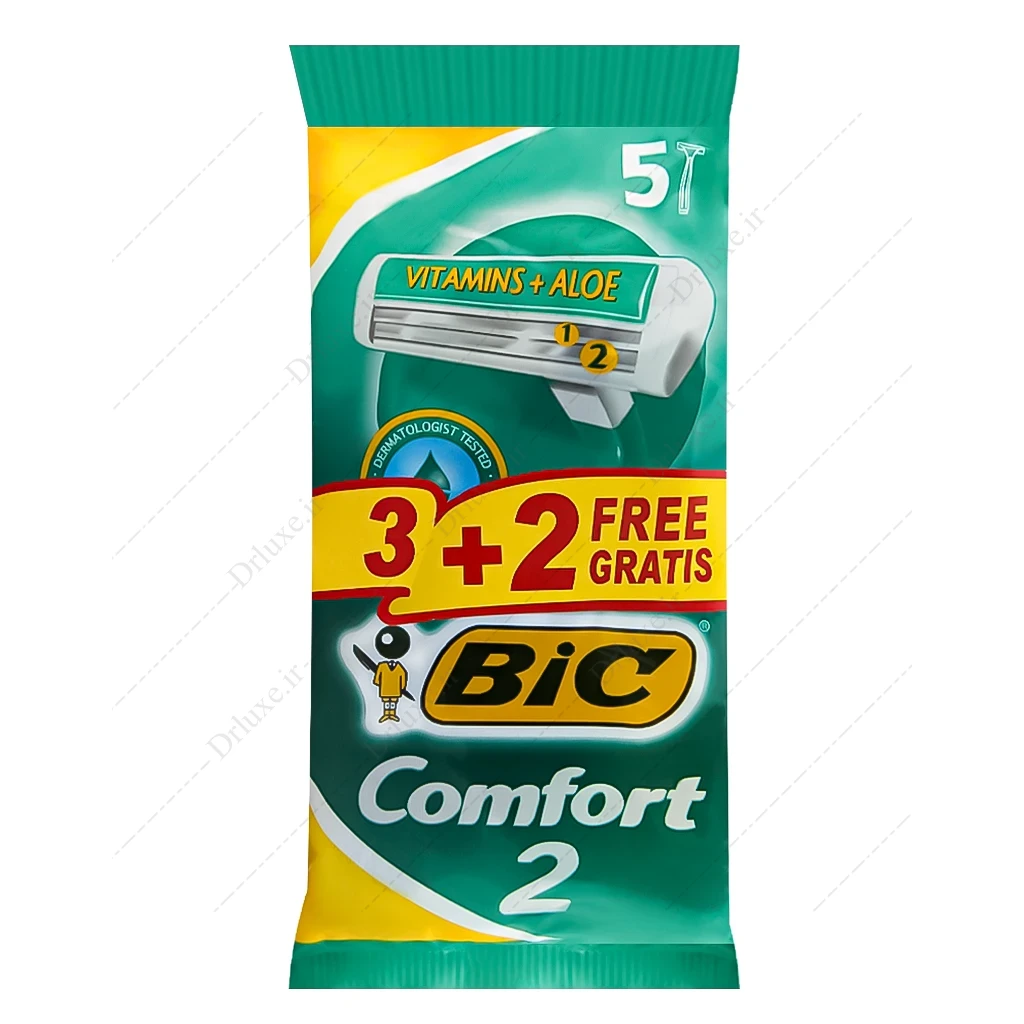 تیغ اصلاح دو لبه صابون دار کامفورت بیک 3 عدد + 2